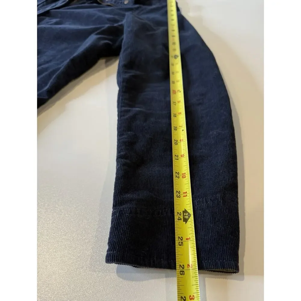 Eddie Bauer Corduroy Jacket Womens XL Tall Blue Utility Ranch‎ Outdoors Chore